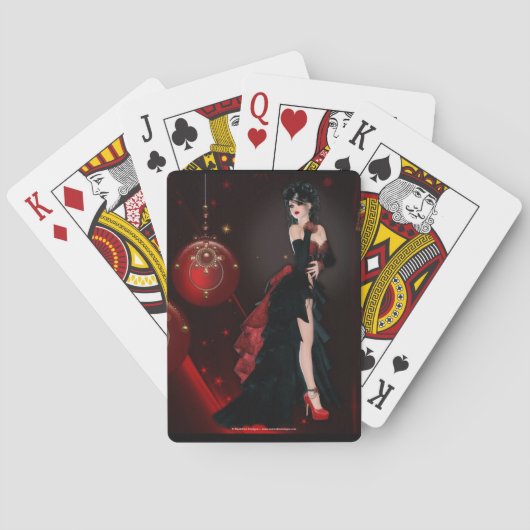 Cartes de jeu de Noël foncé (dos)