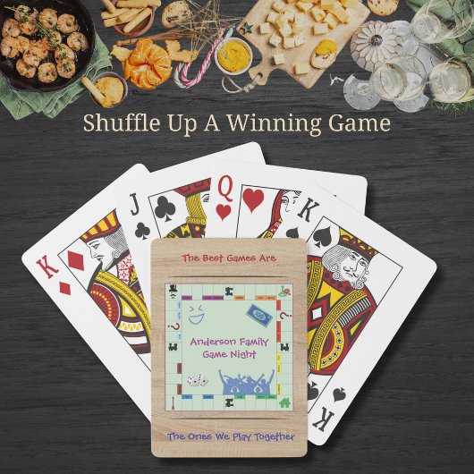 Cartes de jeu de nuit de jeu de société décontract