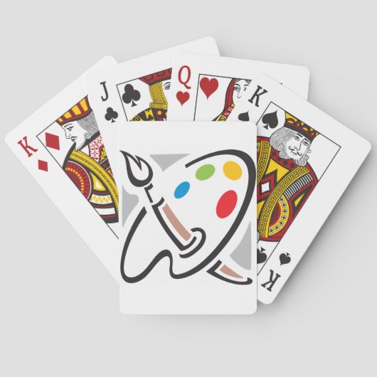 Cartes de jeu de palette de peintres (dos)