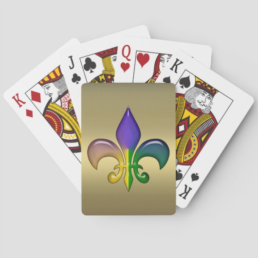 Cartes de jeu de partie de mardi gras (dos)