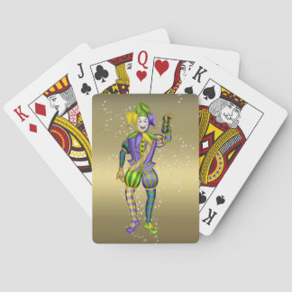 Cartes de jeu de partie de mardi gras