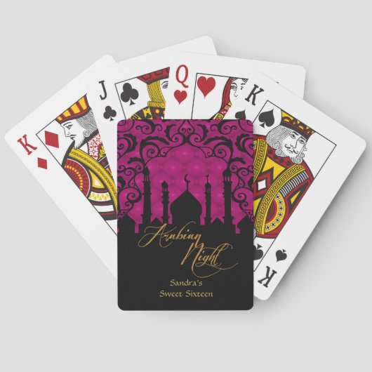 Cartes de jeu de partie de mille et une nuits (dos)