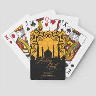 Cartes de jeu de partie de mille et une nuits
