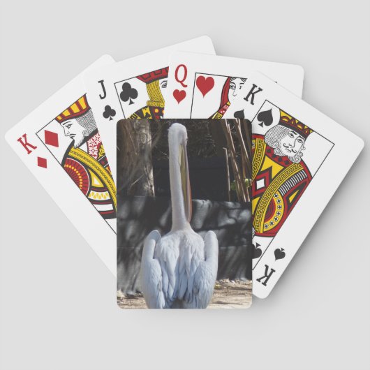 Cartes de jeu de pélican blanc (dos)