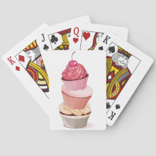 Cartes de jeu de pile de petit gâteau