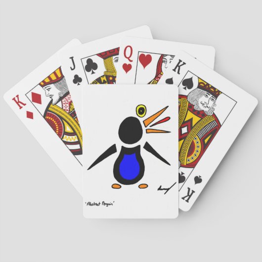 Cartes de jeu de pingouins Abstraites (dos)