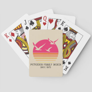 Cartes de jeu de plage de la famille Petersen