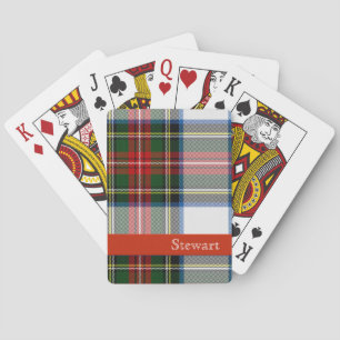Cartes de jeu de plaid de tartan de robe de
