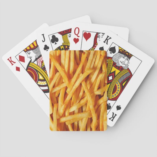 Cartes de jeu de pommes frites (dos)