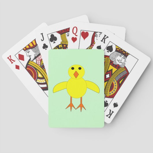 Cartes de jeu de poussins de Pâques mignonnes (dos)