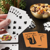 Cartes de jeu de saxophone avec le nom fait sur (In Situ)