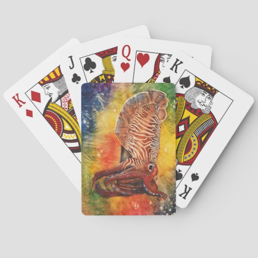 Cartes de jeu de seiches d'arc-en-ciel (dos)