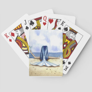 Cartes de jeu de sirène de margarita de plage de