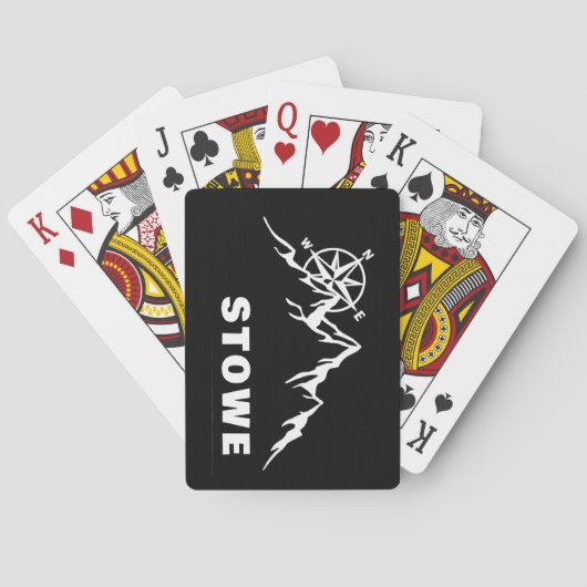 Cartes de jeu de ski Stowe Vermont (dos)