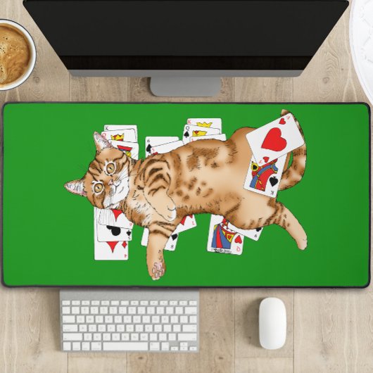 Cartes de jeu de solitaire chat