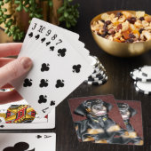 Cartes de jeu de sourire de chiot de dobermann (In Situ)