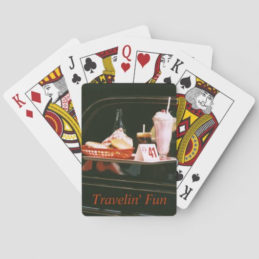 Cartes de jeu de souvenir de Vintage voyage (dos)