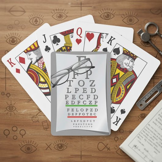 Cartes de jeu de tableau d'optométriste
