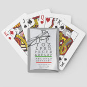Cartes de jeu de tableau d'optométriste (dos)