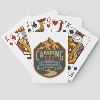 Cartes de jeu de temps de camping