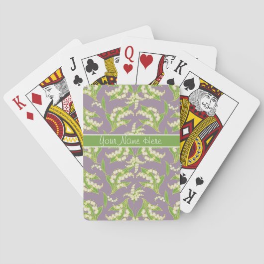 Cartes de jeu de tisonnier : Lis de la vallée, (dos)