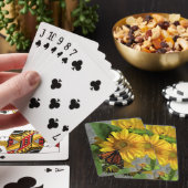 Cartes de jeu de tournesol et de monarque (In Situ)