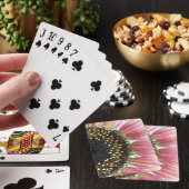 Cartes De Jeu De Tournesol Rose (In Situ)