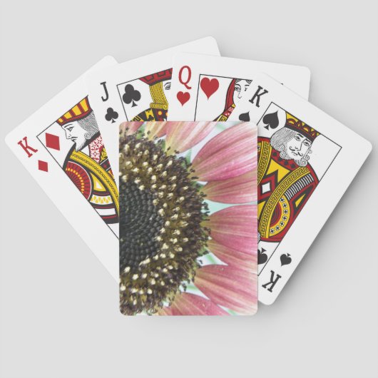 Cartes De Jeu De Tournesol Rose (dos)