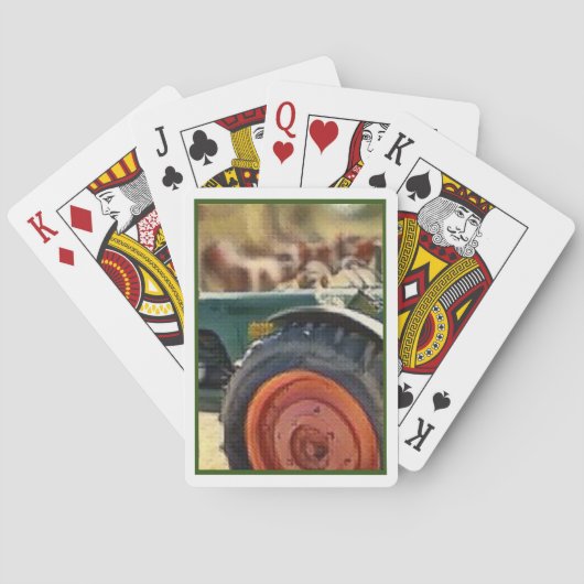Cartes de jeu de tracteur antique (dos)