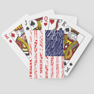 Cartes de jeu de vétéran des Etats-Unis