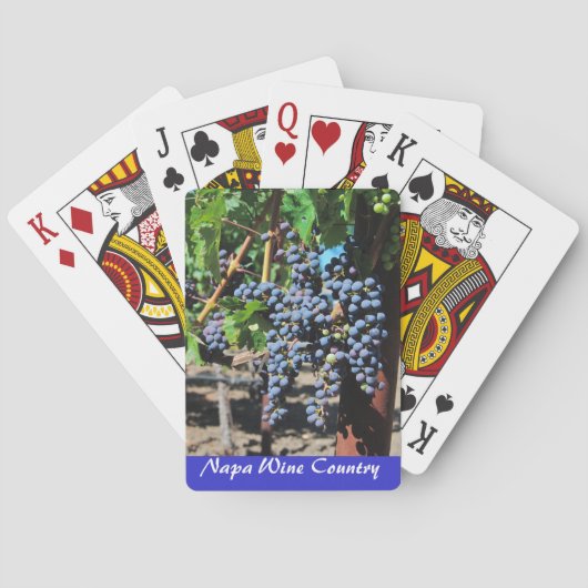 Cartes de jeu de vignoble de pays de vin de Napa (dos)