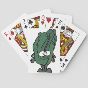 Cartes de jeu de visage d'épinards