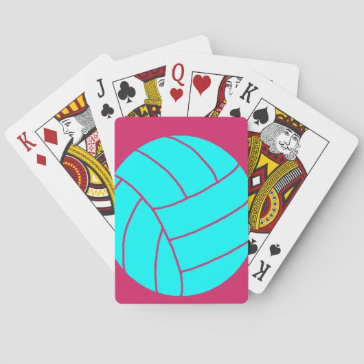 Cartes de jeu de volley-ball (dos)