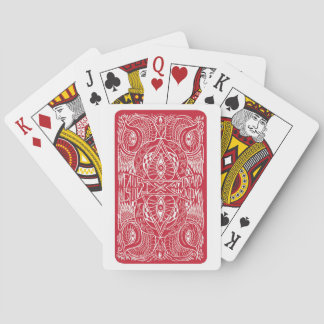 Cartes de jeu de WILDCARDXFAUST rouges et blanches