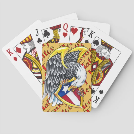 Cartes de jeu d'Eagle d'Américain (dos)