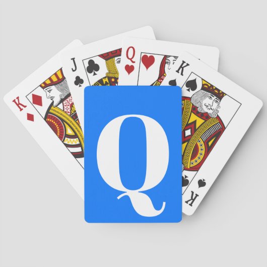 Cartes de jeu DÉCORÉES D'UN MONOGRAMME pour le (dos)