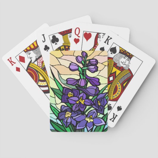 Cartes de jeu Dendrobium en verre (dos)