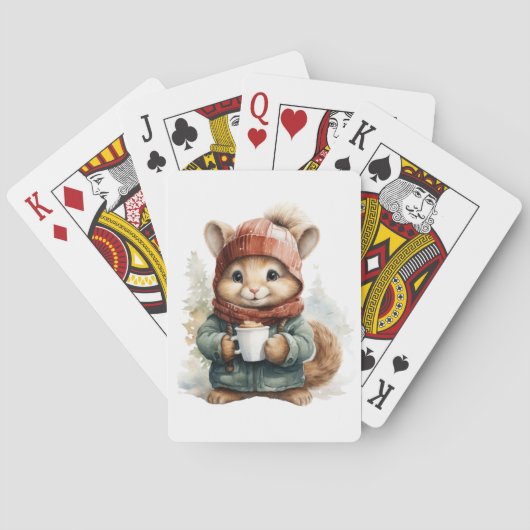Cartes de jeu des écureuils d'hiver (dos)