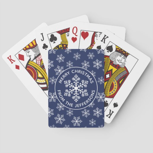 Cartes de jeu des flocs à neige de la Marine (dos)