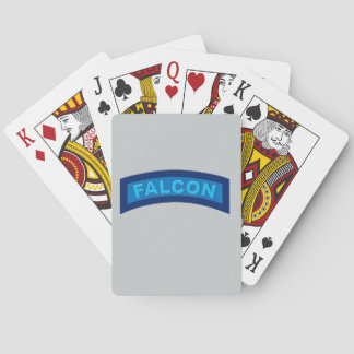 Cartes de jeu d'étiquette de faucon