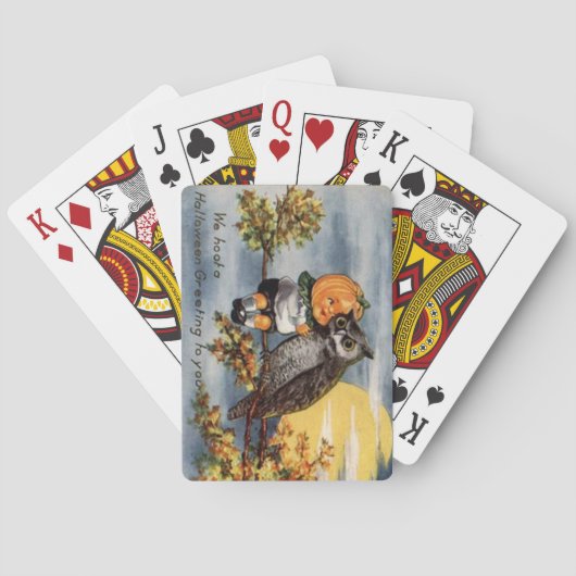 Cartes de jeu d'Halloween vintage (dos)
