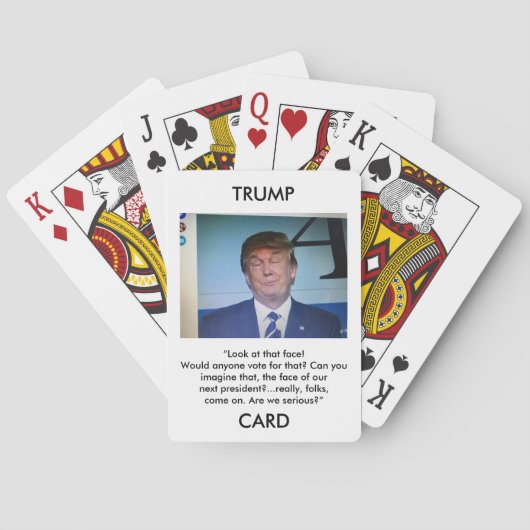 Cartes de jeu d'image/citation de Donald Trump (dos)