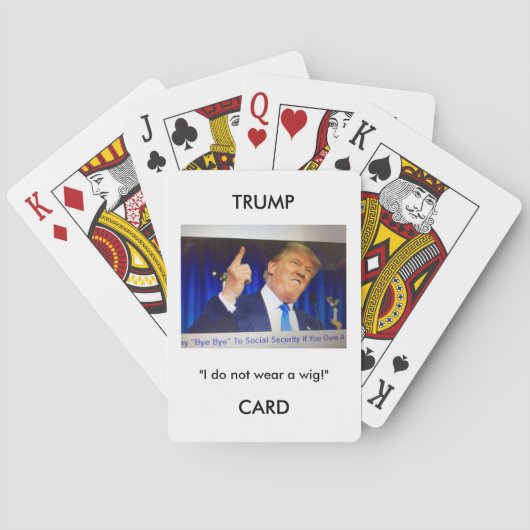 Cartes de jeu d'image/citation de Donald Trump (dos)