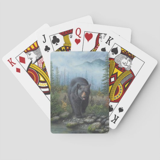 Cartes de jeu d'ours noir (dos)