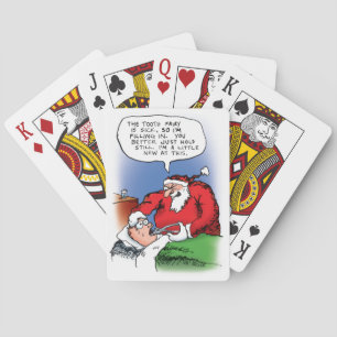 Cartes de jeu drôles de bande dessinée de Père