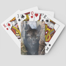 Cartes de jeu du loup noir