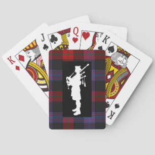 Cartes de jeu écossaises de tartan de joueur de