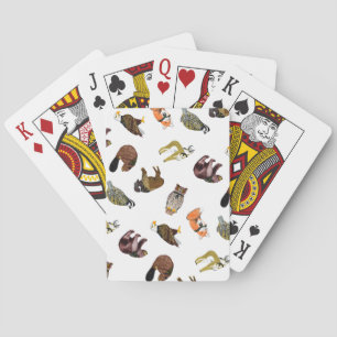 Cartes de jeu en bois de créature d'insigne
