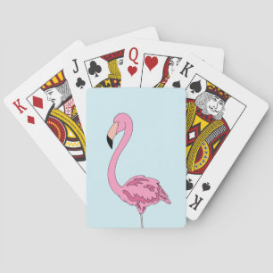 Cartes de jeu en Flamant rose rose