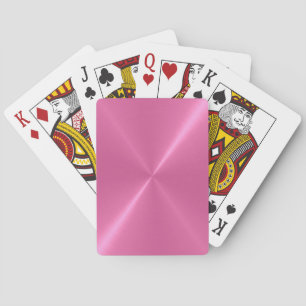 Cartes de jeu en métal rose chaud brossé